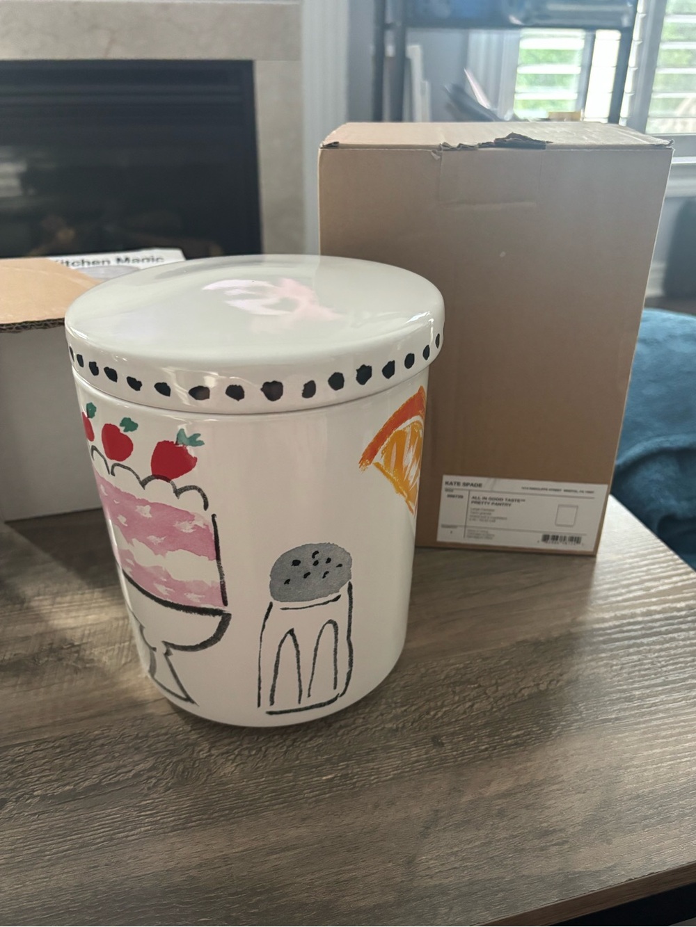 BNIB Kate Spade NewYork x Lenox “All in Good Taste-Pretty Pantry” Large Canister